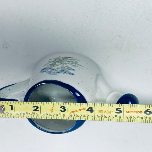 Vintage Mini Ceramic Water Can  Counterpoint Japan Forget-Me-Not Flowers - Picture 11 of 12